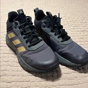 ADIDAS Sneakers Own the Game 2.0 Basketball Shoes in Gray Matte Gold